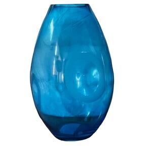 Elements Light Sky Blue Etch  Large Vase